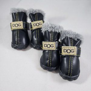 Fur Lined Rubber Sole Dog Shoe/Boot